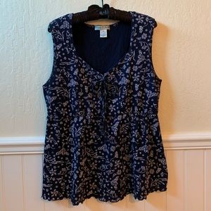 Vintage Suzie Navy Blue Top